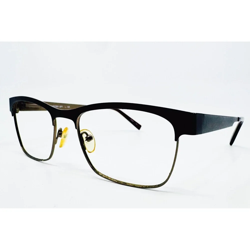 Rochester Optical Eyeglasses Mens Brown Covert Half Rim Frames 53-19-145